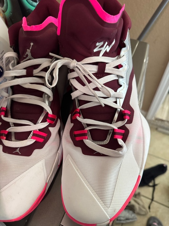 Jordan Maroon, Silver & Hot Pink  Sneakers - Picture 3 of 3